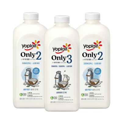 Only2/Only3 Plain Yogurt 1.8L x3