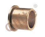 Genuine Oilite (SAE 841) Sintered Bronze Metric Flanged Sleeve Bearings 15 mm. ID x 19 mm. OD x 20 mm. Length x 23 mm. Flange Diameter x 2 mm. Flange Thickness