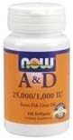 NOW Foods Vitamin A & D, 100 softgels