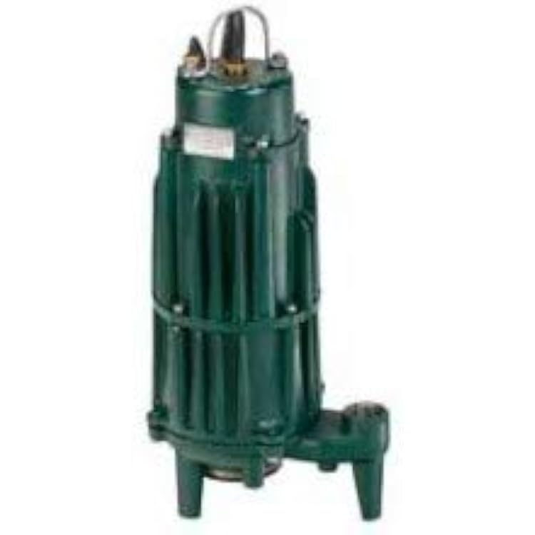 Zoeller 841-0007, Model F841, Shark Series, Grinder Pump, 2 HP, 230 Volts, 3 Phase, 1-14 NPT Discharge, 61 GPM Max, 125 ft Max Head, 20 ft Cord, Manual