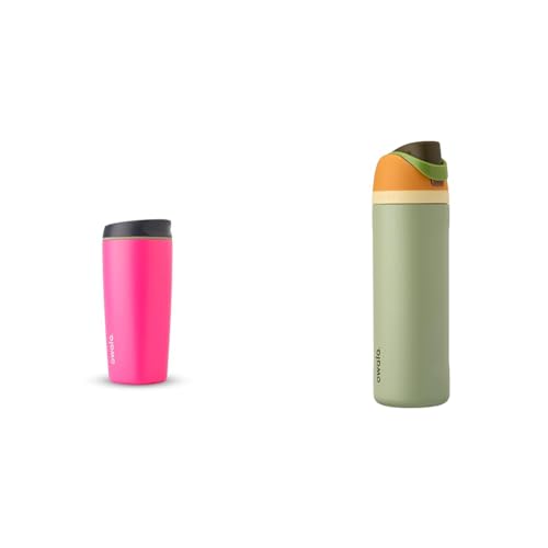 Owala SmoothSip Insulated Stainless Steel Coffee Tumbler, Reusable Iced Coffee Cup & FreeSip Insulated Stainless Steel Water Bottle with Straw for Sports and Travel, BPA-Free