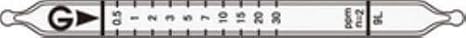 Gastec 91L Detector Tube, Detects for Formaldehyde, 0.1 to 40.0 ppm Measuring Range, 0.5" H, 3" W, 6" L, 1 fl. oz., Glass