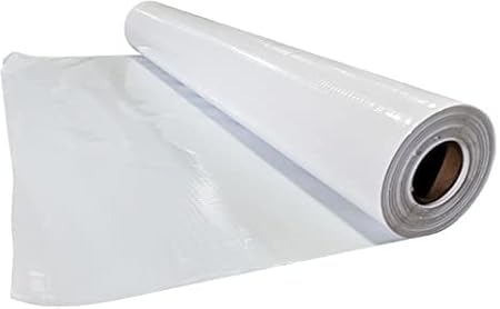 Whitecap Premium Reinforced Vapor Barrier 12 Mil Heavy Duty Poly Plastic Sheeting Roll (4 x 200) for Crawl Space Encapsulation, Construction, Garden & Greenhouse Use