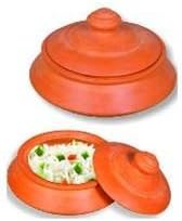 Clay Biryani Pot/Clay Biryani Handi Make your food taste better (2 Liter)
