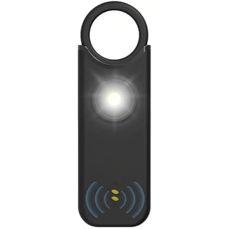 Personal Safety Alarm for Women Safety Keychain Self Defense Keychain for Women Rechargeable Protection Devices Emergency 135db Strobe Light Upgraded Vibration Sensing Mode Matte Black