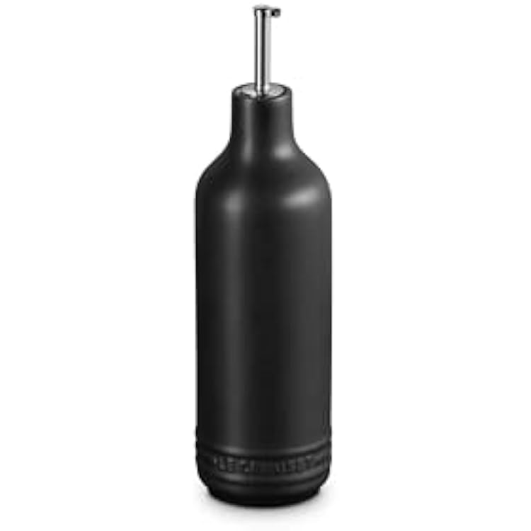Le Creuest Stoneware Signature Oil Cruet, 20 oz., Licorice