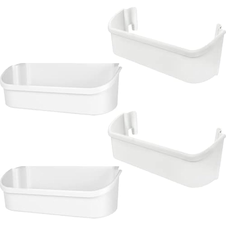 UPGRADE 2 Pack 240323001 Refrigerator Door Bin Shelf with 2 PACK Upgrade 240356401 Refrigerator Door Shelf Replacement for Frigidaire Refrigerator Parts