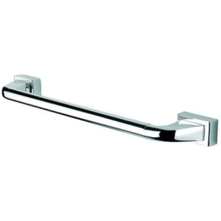 Geesa 7031-30-638845267267 BloQ Collection Designer Brass Shower Grab Bar, Chrome