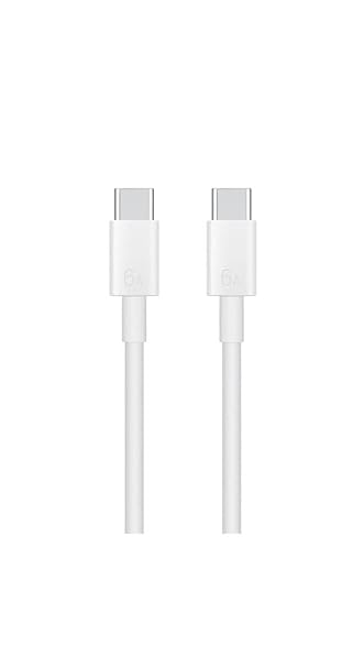 Huawei 6A Data Cable USB Type-C to USB Type-C-1.8M (White) Fit Mobile Phones, Tablets, notebooks, Headphones