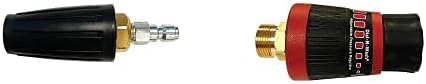 Simpson Cleaning 80144 4500 PSI Universal Turbo Pressure Washer Nozzle, 1/4-Inch Quick Connect, Hot- or Cold-Water Use & Cleaning 82232 Dial-N-Wash Adjustable Regulator, Rated up to 4500 PSI, Black