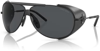 GIORGIO ARMANI Man Sunglasses Matte Black Frame, Dark Grey Lenses, 69MM