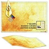 The Ultimate RPG Battle Game Mat for DND, Dungeons and Dragons Map Warhammer, Grid Table Top, Roleplay Games. 36"x24" Mat, Dry Erase Markers, Cleaning Cloth - Distressed Theme Parchment Aged Vintage