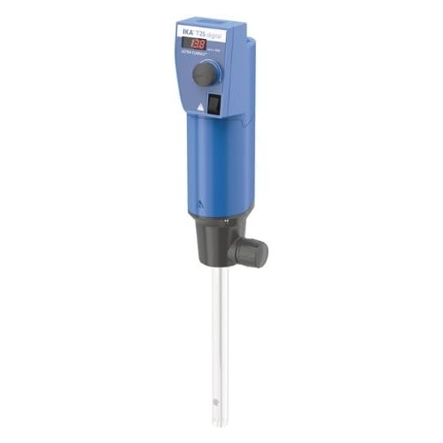 IKA WORKS 3725001 Ultra-Turrax T-25 Digital Homogenizer Disperser, 5000 mPas Maximum Viscosity, 300025000 RPM Speed Range, 12000 mL Samp. Volume, 2.75 W x 8.75 H x 2.5 D