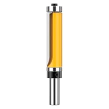 HUHAO Top and Bottom Bearing Flush Trim Router Bit 1/2" Shank Pattern Flush Trim Bit , 3/4" Cutting Diameter 2-1/2" Cutting Length,Premium Carbide Cutters Router Bits - Wood Straight Router Bits