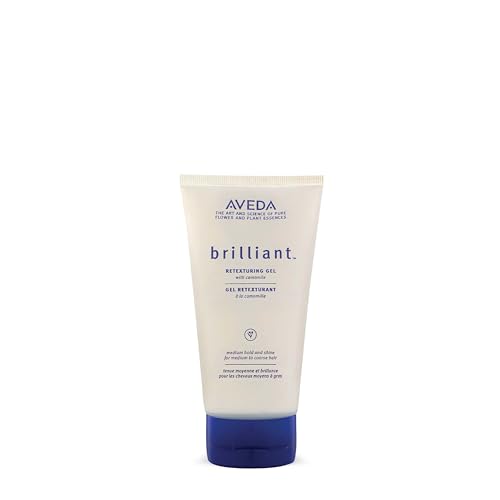 Aveda Brilliant Retexturing Gel | Medium Hold Hair Gel | Adds Shine | for Textured, Curly & Coily Hair | Jasmine, Rose, Clove Aroma | 5 Fl Oz