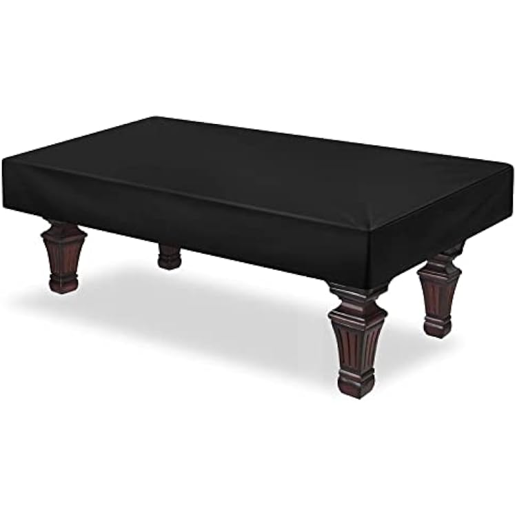 Pool Table Cover 9 Feet, Light Weight Farbric Cloth Billiard Table Covers, Waterproof & Dustproof Air Hockey Table Cover, Black 9FT