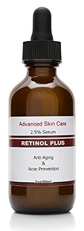 Retinol Cream 2.5% (2.oz bottle) with Vitamin C Serum 20%, Salicylic Acid 2%, 3.5% Niacinamide B3, 10% MSM and Tea Tree Oil - Anti Aging and Skin Clearing Serum Acne, Best Retinol serum for face