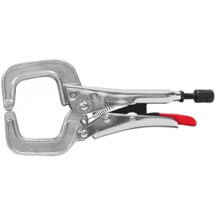 Strong Hand Tools 6 Locking C-Clamp, Round Tip, Max Clamping Capacity: 2 50 mm, Throat Depth: 1-1316 46 mm, Vinyl Coated Quick Release Handle, PR6, Strong Hand Tools