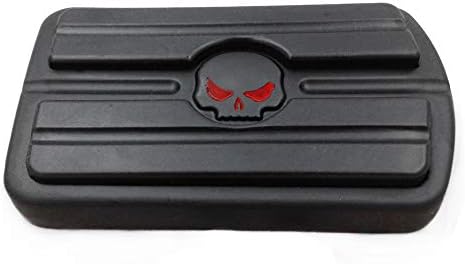 HTTMT- BLACK SKULL REAR BRAKE PEDAL COVER Compatible with H-D Softail Dyna Electra Glide [P/N: MT216-052-BK(OLD)]
