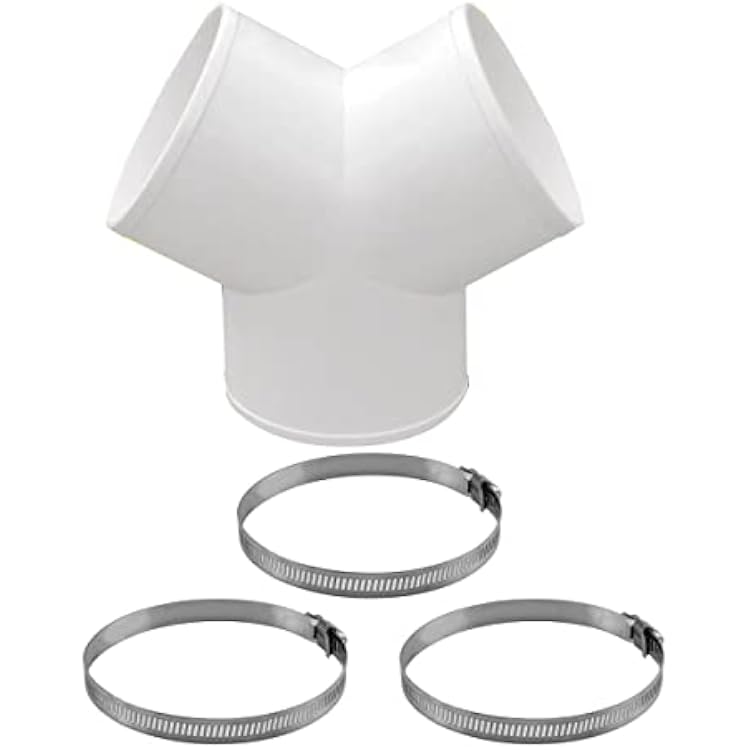 3 Way Duct Connector Duct Splitter for Exhaust ABS Duct Connector Fan Dryer Vent Hose 4 Inch Y Shape for 4 Inch HoseDia:100mm 6 Inch