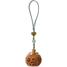 Aesthetic Phone Charm Strap Wood Carved Decorative Pendant Hanging String Keychain Phone Lanyard Wooden Phone Chain