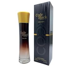 9 O'CLOCK Code Black Intese Men's Cologne 3.4 Fl. Oz. Eau de Parfum Spray