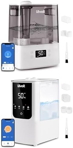 LEVOIT Humidifiers for Bedroom Large Room Home, 6L Cool Mist Top Fill Essential Oil Diffuser & LEVOIT OasisMist Smart Cool and Warm Mist Humidifiers
