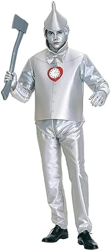 Adult Silver Man Outfit Top+Pants+Accessories