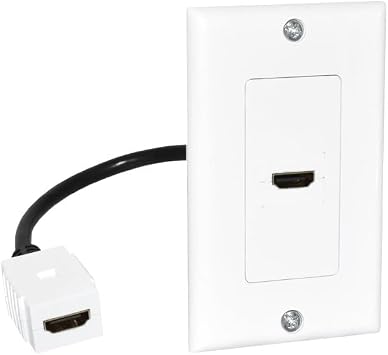 Newhouse Hardware HDMI Wall Plate White, 1-Pack