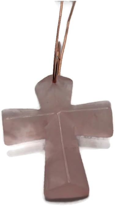 Gemstone Pendants Healing Crystal Crosses with Copper Wire for Necklace