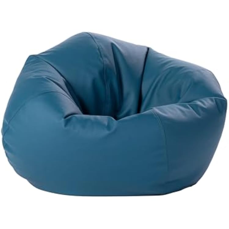 FDP 30 Vinyl Bean Bag Chair, Furniture for Kids and Teens, Perfect for Reading, Playing Video Games or Relaxing - Peacock