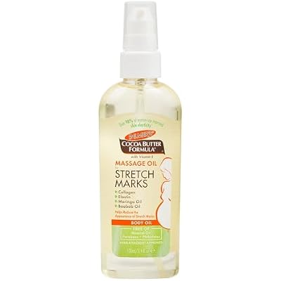 Palmers Cocoa Butter Formula Massage Oil for Stretch Marks and Pregnancy Skincare, 3.4 Ounces