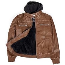 X RAY Teen Faux Leather Jacket for Fall & Winter (S - XL), Kids Outerwear Coat, Motorcycle PU Leather Jacket for Boys