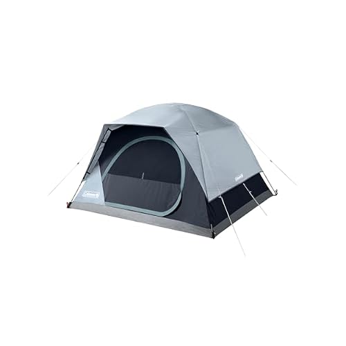 Coleman Skydome Tent with LED Lights & 5-Minute Setup, Weatherproof 4-Person Tent with Overhead Lighting, Made of PFAS-Free Materials