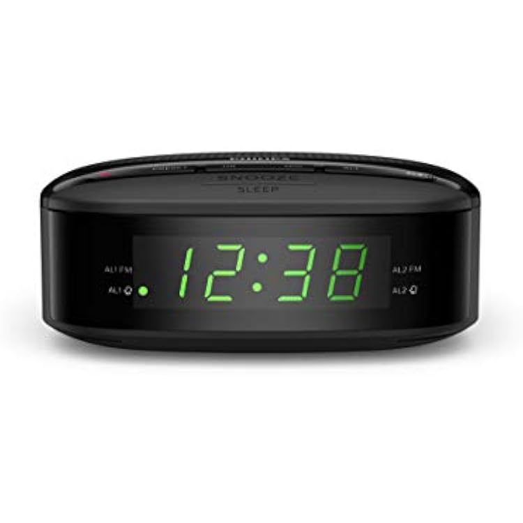 Philips Audio TAR3205 LED Clock Radio with FM Digital Radio and Dual Alarm