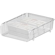 Paper Organizer Tray - Clear Stackable Desk Organizer,Document Holder Tray,for Office School College Dorm Apartment Countertop Cabinet