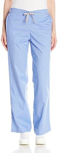 WonderWink Womens Wonderwork Flare Leg Scrub Pant, Ceil Blue, Medium