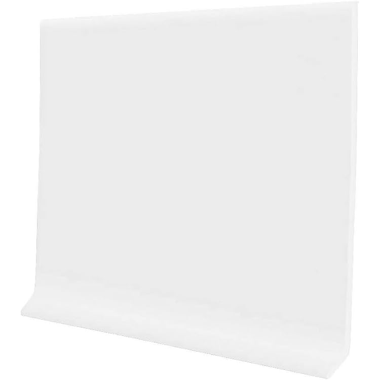 Proflex White Vinyl Wall Base - 5 Inch X 20 Ft - Peel & Stick Adhesive - Flexible Self-Stick Vinyl Trim - Easy Install Floor Base with Toe Kick