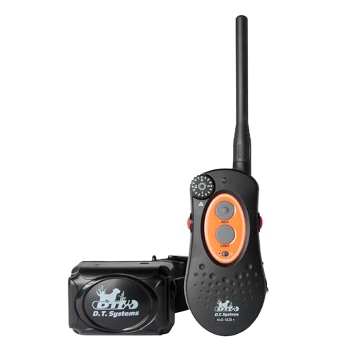DT SYSTEMS H2O1820 Plus E-Collar, Waterproof Rechargeable Expandable Remote Dog Trainer, 16 Stimulation Levels, Vibration Assist, Black