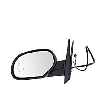 Mirror Power Folding Heated Signal Memory Blind Spot Puddle Black Left Fits (Plastic) 20843216 GM1320527 128-01708L 25801822 128-01675L Material Plastic