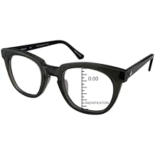ProEyes Magnitude, Blue Light Blocking Glasses/Multifocal Vintage Readers, Anti-Reflective Resin Lens, 0 Power on Top Lens (Gray, 3.00 x)