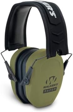 Walkers Razor Slim Passive Earmuffs Ultra Low Profile 27dB NRR Light Weight