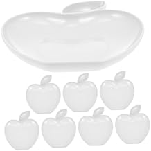 Garneck 8pcs Apple Dumpling Plate Reusable Candy Plate Useful Food Tray Dinnerware Divided Serving Sushi s Harvest Dishes Bread Fruit Tray Chip Dip White Snack Platter