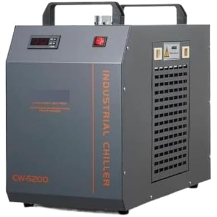 Industrial Water Chiller CW-5200 Water Cooler Built-in Compressor 13 Lmin Max Flow Rate for Machine