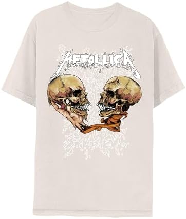 Metallica T Shirt for Men & Women Skulls Natural Graphic Crew Neck Short Sleeve Tee - Heavy Metal Tshirts