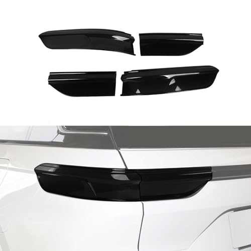 Tail Light Lamp Cover Guard Taillight Trim Bezel Frame Decor Exterior Accessories Compatible with Jeep Grand Cherokee 2021-2023, Smoked Black