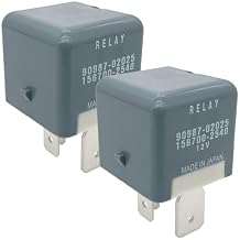 2-Pack 90987-02025 & 156700-2540 Relay 80A 12VDC 4-Pin SPST Automotive Relay Compatible with Toyota Tundra, Sequoia Fixes Fuel Pump, Cooling Fan & P0230/P0699 Errors