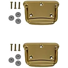 Polished Solid Brass Spring Loaded Handle Set - Chest Box and Tack Trunks (Brass)