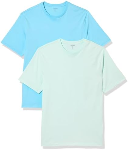 Amazon Essentials Mens Cotton Regular-Fit Short-Sleeve Crewneck T-Shirt, Pack of 2