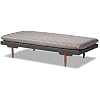 Baxton Studio Daybed, Single, Grey/Walnut